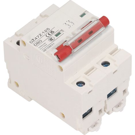 Disjoncteur miniature 2P 80A DC1000V 10kA, interrupteur rouge, protection solaire photovoltaïque, coupure de circuit haute performance. (1/5)