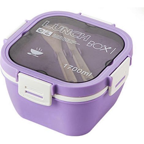 Tragbare Lunchbox für Büroangestellte, robuste Lunchbox mit hohem Fassungsvermögen für unterwegs (Lila, hoch) (1/5)