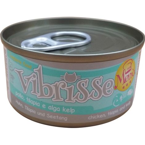 24 boîtes de 70 g chacune: Vibrisse Cat Menu poulet avec Tilapia et algues Kelp 24 boîtes de 70 g chacune