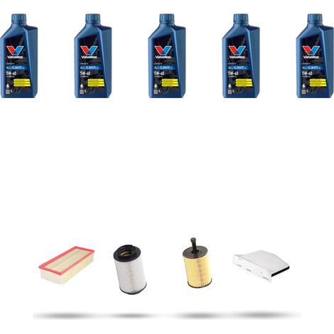 Kit tagliando 4 FILTRI e 5L OLIO compatibile con Seat Leon II (1P1) 2.0 TDI 103kw dal 2005 al 2010 (1/5)