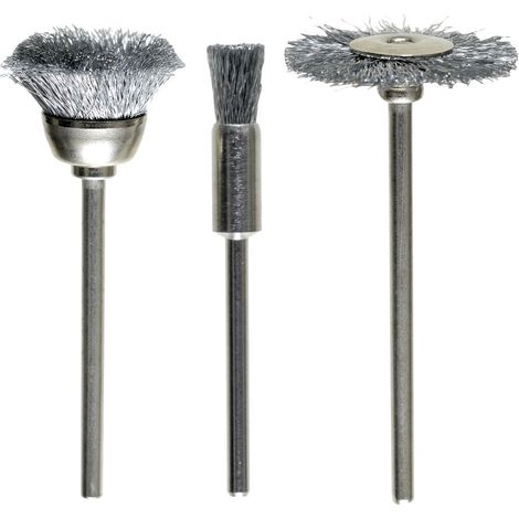 kwb Jeu de brosses à fil, 3 pièces, fil d'acier HSS, ondulé 518000 3 pc(s) (1/5)