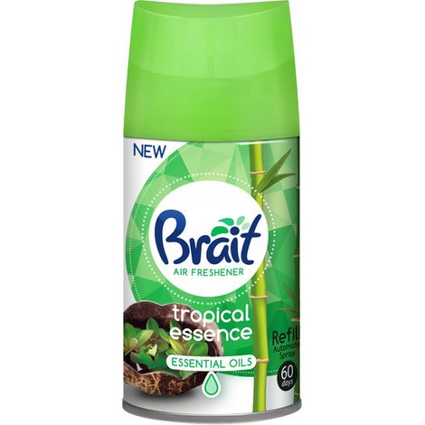 Ricarica di oli essenziali Brait per diffusori automatici di profumo per ambienti, fragranza tropicale, 250 ml.