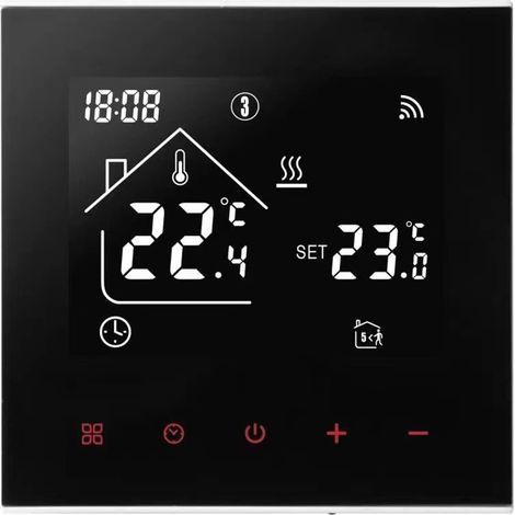 WiFi thermostat, LED touchscreen, compatible with Alexa and Google Home, for underfloor heating, 3A boiler (1/5)
