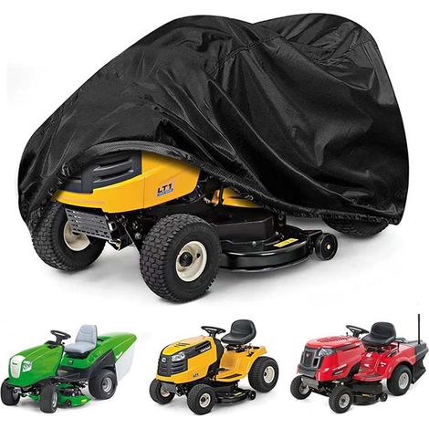 Housse Tondeuse autoportée, Housse de Tracteur de Jardin, Universel, Résistant aux intempéries, Aux UV, Tissu Oxford 420D très résistant (L177 x W110 x H110CM) (1/5)