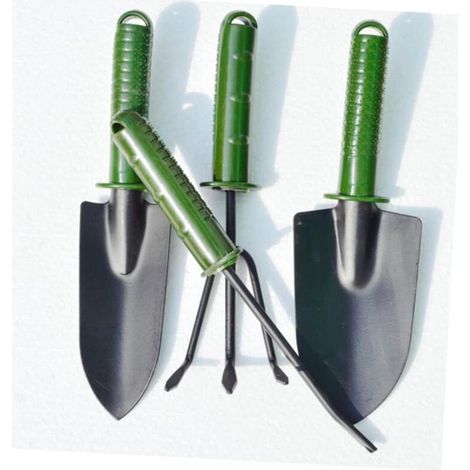 Ensemble d'outils de jardinage 4 pièces en fonte d'aluminium pour travailler sur les balcons et les terrasses (1/5)