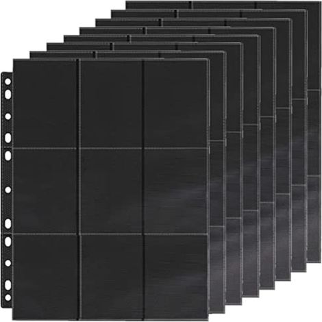 36 pochettes de protection pour cartes à collectionner, 648 emplacements double face, 11 trous, feuilles de classeur en plastique transparent pour cartes Pokémon, Yu-Gi-Oh, cartes de sport - adapté au
