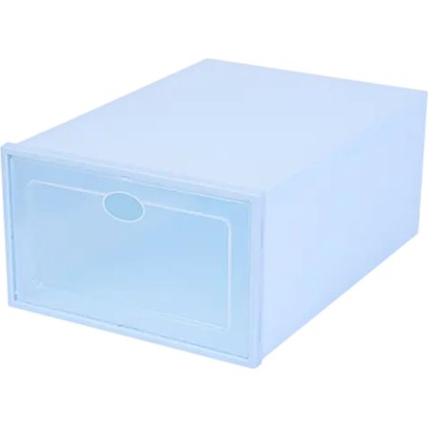 Boîte à chaussures en plastique épais, transparente, anti-oxydation, avec étagère à chaussures rabattable. (1/5)
