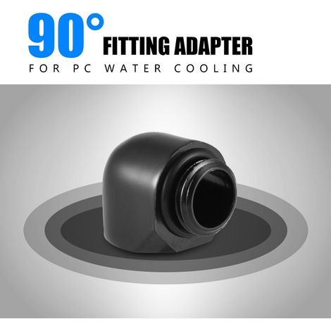 adaptateurs à 90 degrés, filetage G1/4, pour système de refroidissement liquide PC (mâle vers femelle) (1/5)