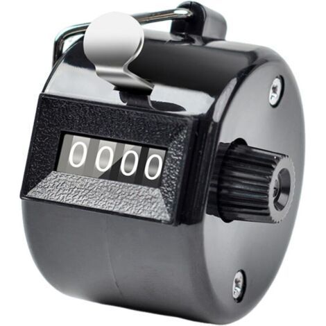 1 Piece Hand Counter 4-Digit Click Counter Mechanical Hand Counter Click Counter - Black (1/4)