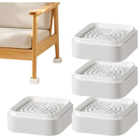 Rehausseurs de meubles de lit – Extenseurs de pieds de table pour un rangement supplémentaire Acrylique ABS solide avec coussinets anti-rayures – Blocs de levage réglables pour la maison, le dortoir (1/5)