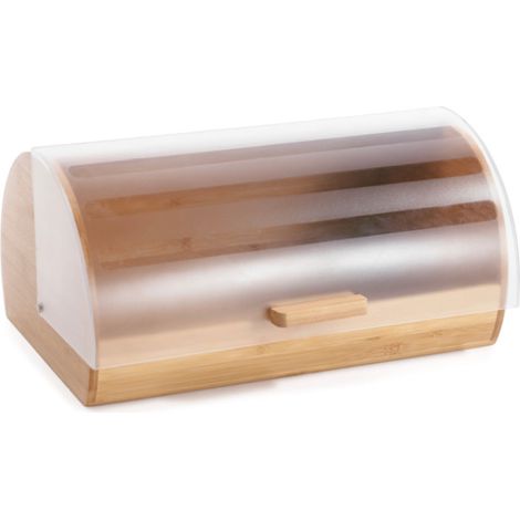 Boîte à pain bambou et plastique 38.5x25x18.5cm (1/4)