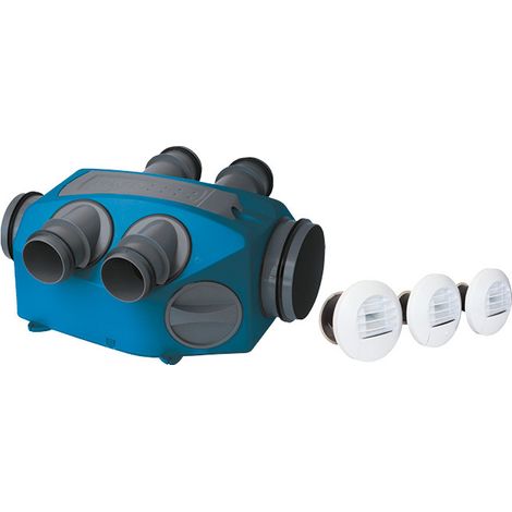 Kit VMC hygro B INFINITY 2.0B T3-T7 et + cordelette et piles wc simple flux hygroréglable très basse conso NATHER 557085