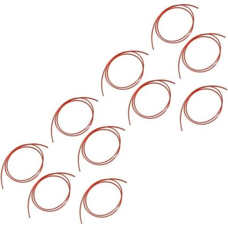 Confezione da 10 cavi rotondi, diametro 2 m, per testine di tosaerba con alberi curvi e dritti, diametro 2 x 4 mm