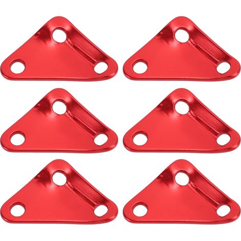 10 pièces serre-câbles triangulaires aluminium léger pour parachute, réglage tension cordage camping randonnée (rouge)