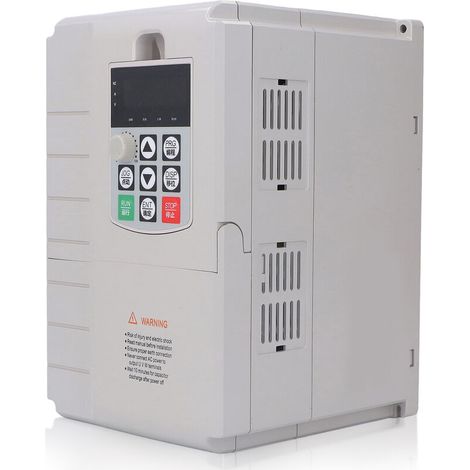 Jeffergarden Convertisseur de Fréquence VFD 220V Monophasé à 3 Phases 380V Variateur de Fréquence 7.5KW pour le Contrôle de la Vitesse du Moteur-DOU