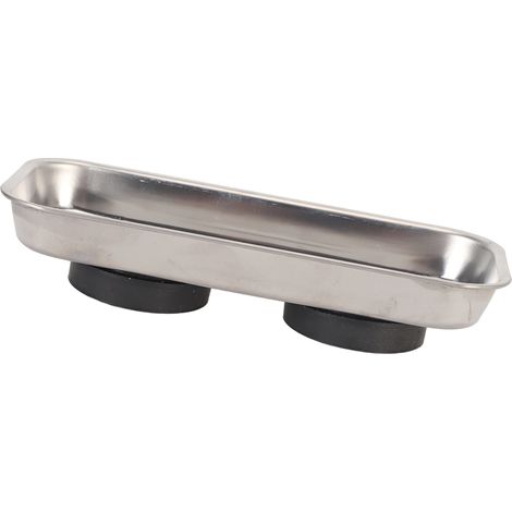 Plateau de rangement magnétique rectangulaire portable et stable pour aiguilles et fils, fabriqué en acier inoxydable avec des aimants puissants (5,1 x 2,6 x 1,2 pouces).