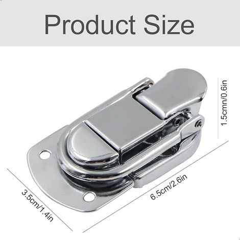 Fermeture à Levier Fermoir à Bascule Loquets Verrou Loquet à Bascule en Acier Inoxydable pour Coffret, Boîte, Tiroir, Armoire, Trousse médical, Coffre à Outils. (1/3)