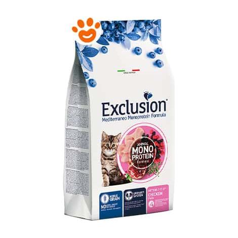 Exclusion Cat Mediterraneo Monoproteico Noble Grain Kitten Pollo - Sacco 300 Gr -