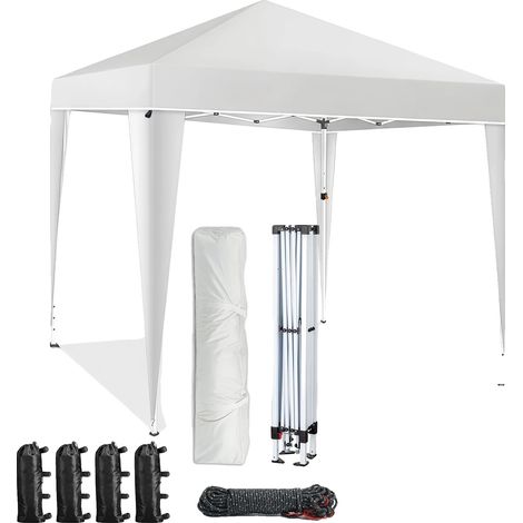 Caseta de jardín, impermeable, altura regulable, blanca. (1/2)