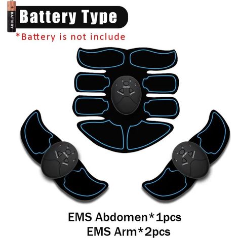 Abdominal electrical muscle stimulation (EMS) device for strengthening muscles, abdominal and hip massager, home muscle toning device for slimming and weight loss