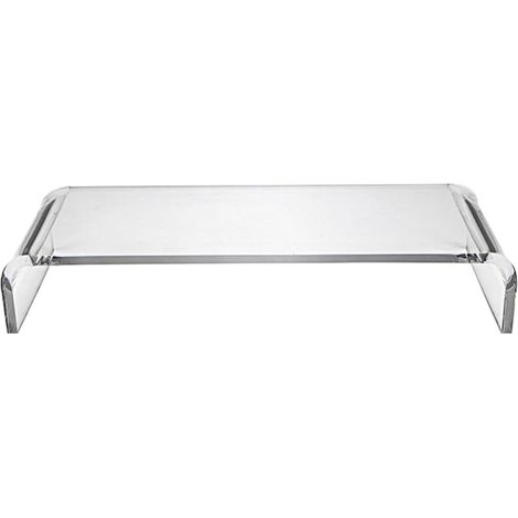 Support de Moniteur en Acrylique Blanc Réhausseur D'écran PC Pratique pour Bureau, Améliore L'efficacité au Travail et Réduit la Fatigue Oculaire, pour Bureau et École (1/5)