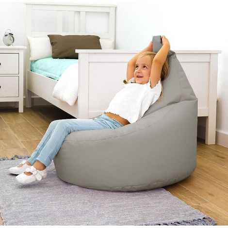 Puff Butaca Polipiel Indoor Gris Claro Happers Infantil