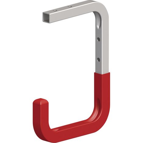 alfer Wand u. Deckenhaken gummiert 15 x 25,5 x 15,5 cm Stahl verzinkt rot Haken