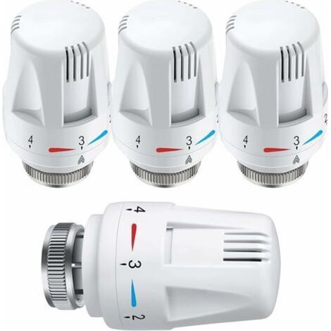 Thermostatic head 4 pieces M30 x 1.5 - Threaded connections for compact radiators - Frost protection - Precise temperature control (1/5)