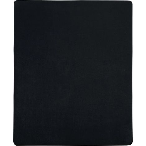 Jersey Fitted Sheet Black 140x200 cm Cotton vidaXL