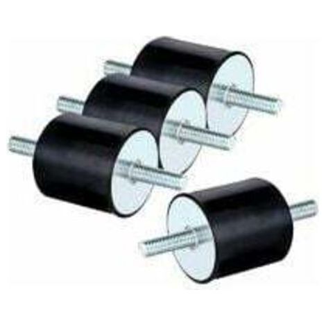 Silent Block M8, 4 pezzi Supporto in gomma antivibrazione, vite a doppia estremità Ammortizzatore antivibrazione per barca Auto Silent Damper -Adélala (M8 x 20, 30 x 30)