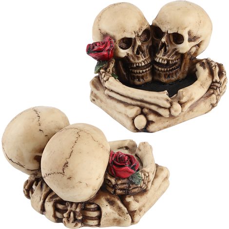 Aschenbecher in Skelettform aus Kunstharz, ideal als Halloween-Geschenk oder Dekoration. (1/5)