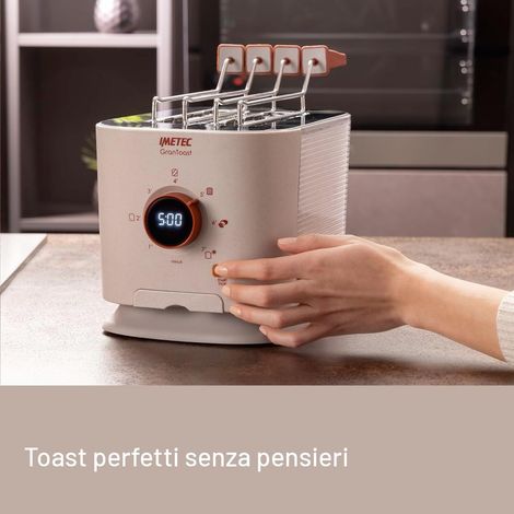 Imetec GranToast Tostapane 2 Fette XL con Pinze Apribili (1/5)