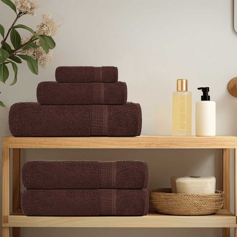 vidaXL 8 Piece Towel Set "FROGN" Brown 360 gsm (1/5)