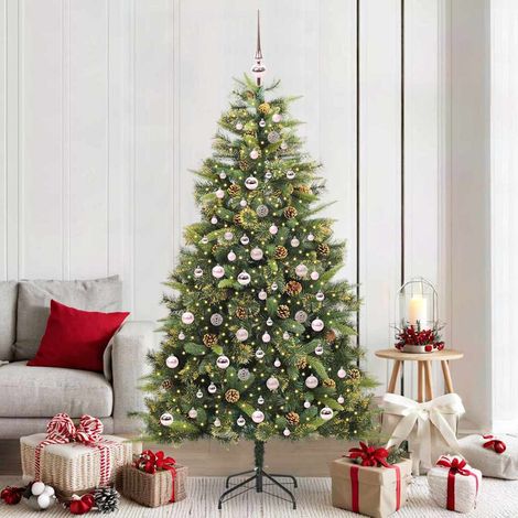 Teenpull – Künstlicher klappbarer Weihnachtsbaum mit Tannenzapfen 210 cm (1/5)