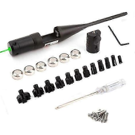Calibrateur laser en alliage d'aluminium, calibrateur laser sans rotation, kit d'adaptateurs réglables avec 12 adaptateurs réglables (voyant vert)
