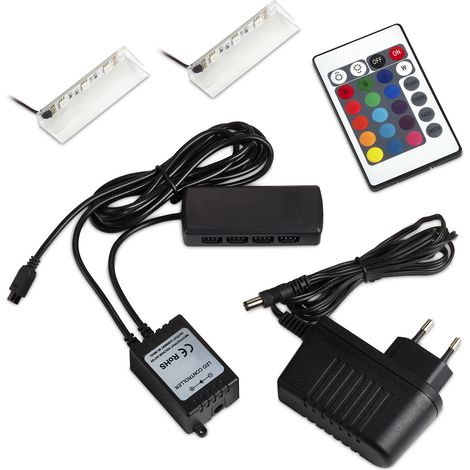 2er Set RGB-LED Farbwechsel Glasbodenbeleuchtung (1/5)