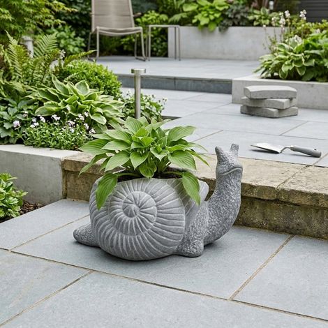 Snailing Garden Cement Pot Planter (1/2)