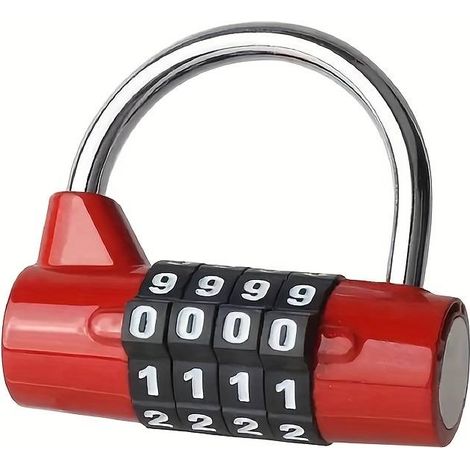 Ce lot de 3 cadenas à combinaison à 4 chiffres multi-usages est doté d'une combinaison reconfigurable et convient aux casiers de salle de sport, aux tiroirs, aux valises, aux armoires, aux boîtes à ou (1/5)