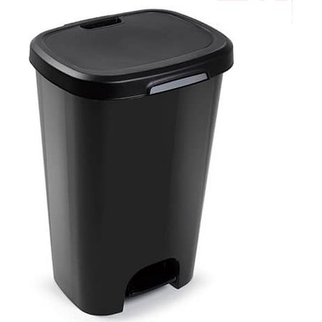 Cubo basura plastico apertura pedal 50 Litros Negro (1/4)