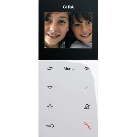 Gira Wohnungsstation Video AP Plus System 55 Reinweiß [123903], 1239 03