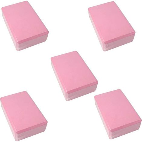 Tapis de yoga en briques cubiques renforcées, matériel de yoga rose (1/5)