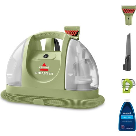 BISSELL Little Green, Lavatappeti, Lavatappezzeria per Macchie Quotidiane e Sporco, Lava Tappezzeria per Tappeti, Auto, Pulisci Divani, Moquette, Materassi e Altro, Potente Motore da 340W, 4098N (1/4)