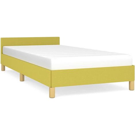Cadre de lit en tissu vert (matelas non inclus), 100x200 cm. (1/5)