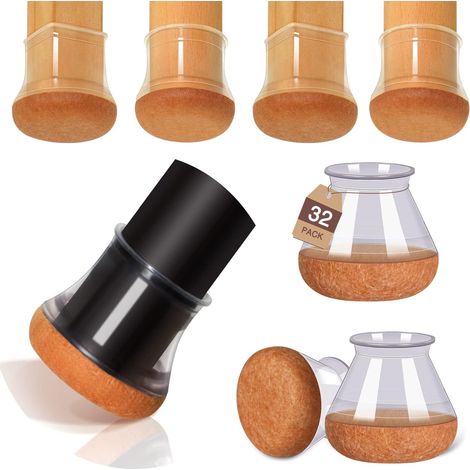(Compatibilité : 28,1-40 mm) 32 protections pour pieds de chaise et meubles au sol (1/5)