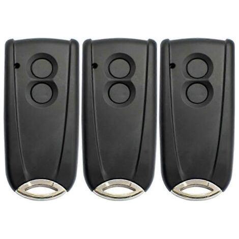 Lot de 3 télécommandes pour ouvre-porte de garage EcoStar RSC2-433, RSE2-433 et RSZ1-433, émetteur portatif pour portail Hormann Liftronic. (1/3)