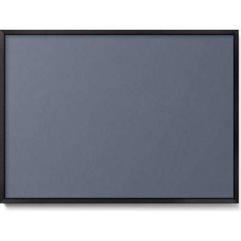 Tableau Magnétique en Métal pour Aimants - Motif Couleur gris froid - Minimaliste - Cadre Noir - 70x50 cm - Tableau Métallique Aimanté