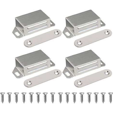 Aimant de porte de placard à fermeture magnétique - Aimant de porte à verrouillage magnétique, aimant pour meubles, aimant de placard en acier inoxydable de 10 kg de puissance (1/5)
