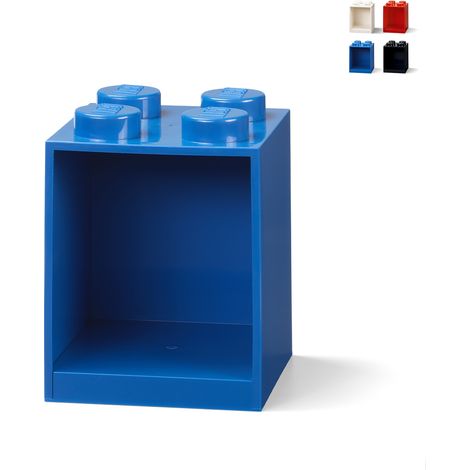 Mobile scaffale contenitore da parete LEGO Brick Shelf 4 bottoncini - Blu (1/5)