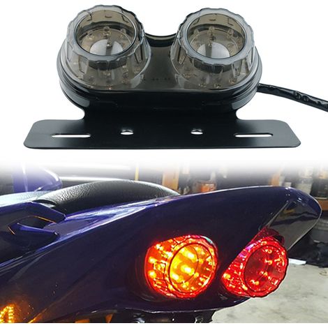 Motorcycle taillights, modified retro LED taillights for Harley-Davidson off-road motorcycles, brake lights, turn signals, dual taillights