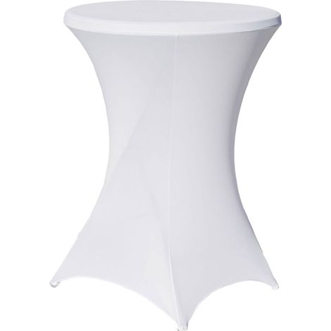 Stehtischhusse Stretch weiß Ø 80 cm Tischhusse (1/5)